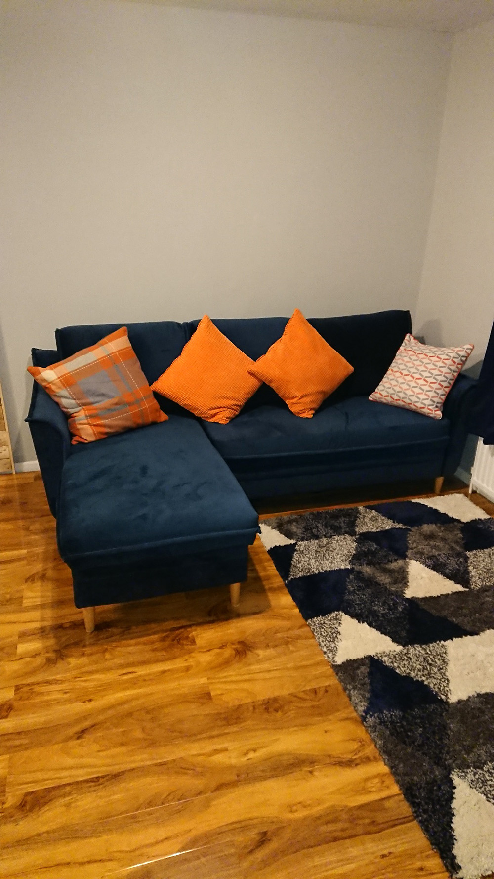 My Picture - Navy blue corner sofa with sleeping function Amour | SLF24