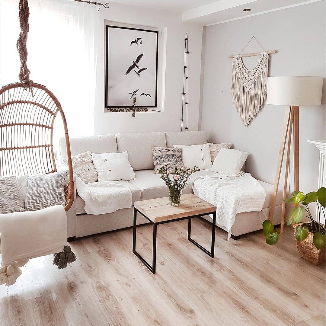 Beige Corner Sofa Bed with Storage